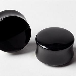 Black Onyx Double Round Plugs