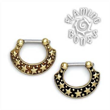 ᐈ Gold Brass Body Jewelry