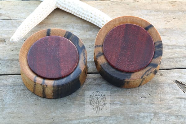 Black and White Ebony with Bloodwood Inlay
