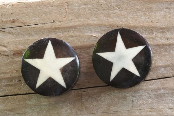Horn Plugs with Star Bone Dust Inlay
