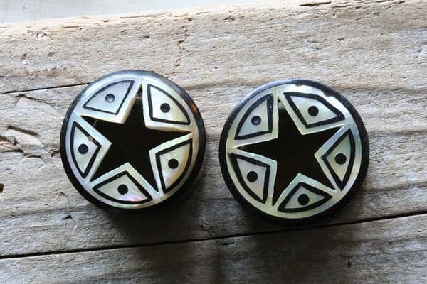 Horn Plugs with Mother of Pearl inlay