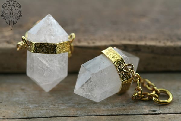 Solid Brass Crystal Dangles - Small
