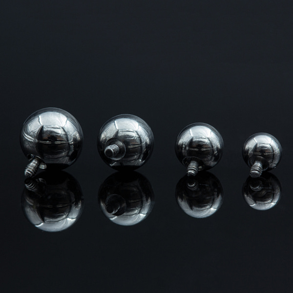 Threaded Titanium Balls by People's Jewelry