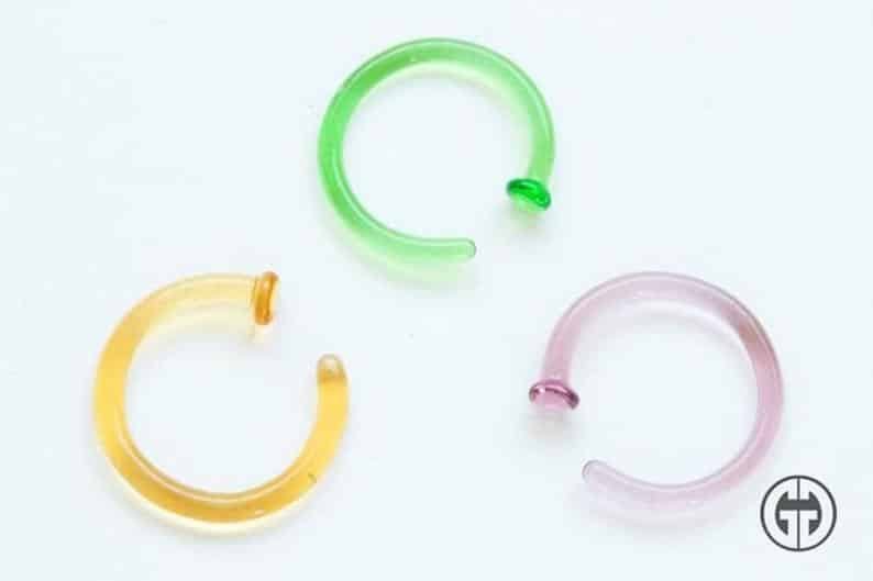 Round Beads Nose Ring - 6-10MM Gold Color Nostril Hoop Piercing Jewelry Set  3PC | eBay